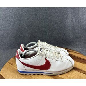 Nike Cortez Shoes Sneakers White Red Women's 8 Leather 807471-103 Forrest Gump